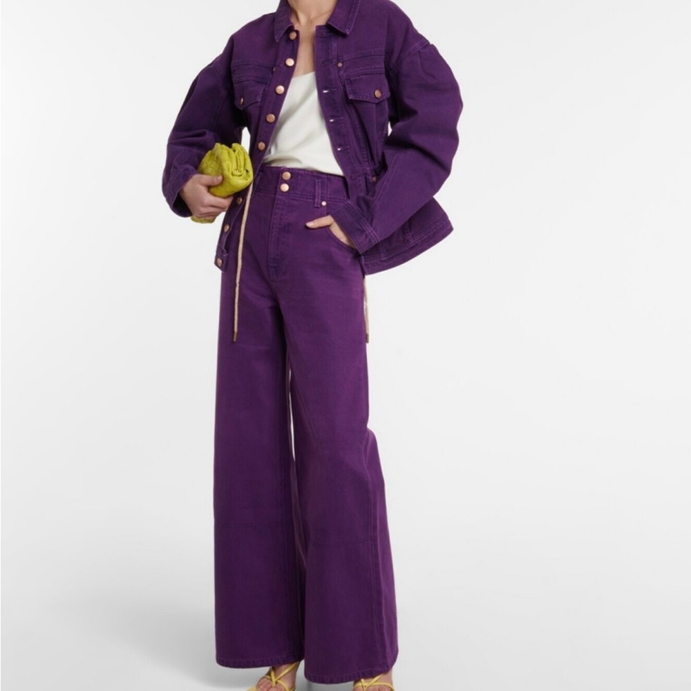 Ulla Johnson Margot high rise purple jeans